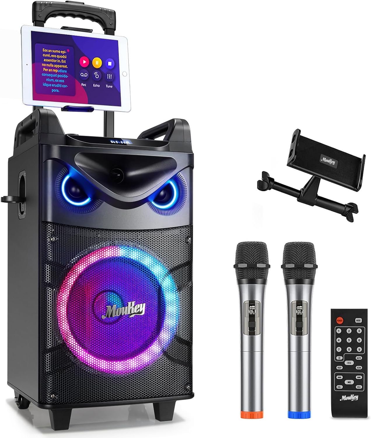 Jual Moukey Mts Inch Karaoke Machine Portable Pa Trolley